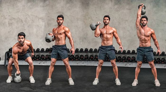 Ganteră Kettlebell din Oțel Solid cu Protecție, 10 kg