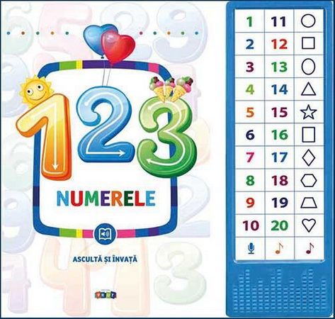 123 – Numerele. Carte sonoră interactivă • Ascultă și învață