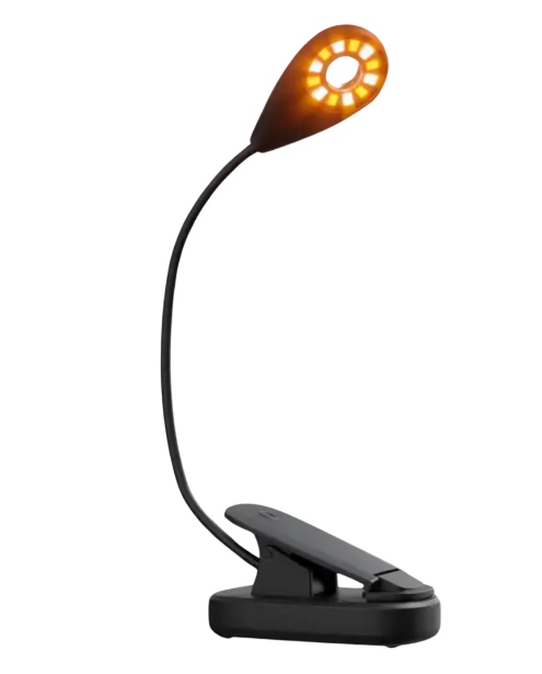 Lampa pentru citit, cu acumulator incorporat, Katlion, cu clips, cu 3 pozitii de luminare, intensitate reglabila, incarcare USB-C, durata baterie peste 7 ore (LIVRARE 15 ZILE)