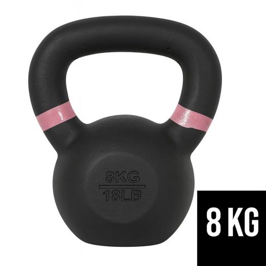 Ganteră Kettlebell din Oțel Solid cu Protecție, 8 kg