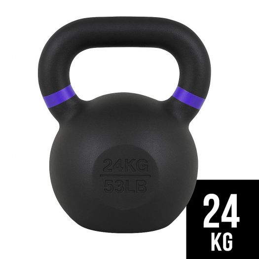 Ganteră Kettlebell din Oțel Solid cu Protecție, 24 kg