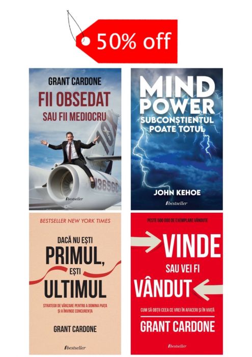 Setul Top 4 Cărți de Business și Dezvoltare Personală (Ofertă Limitată)
