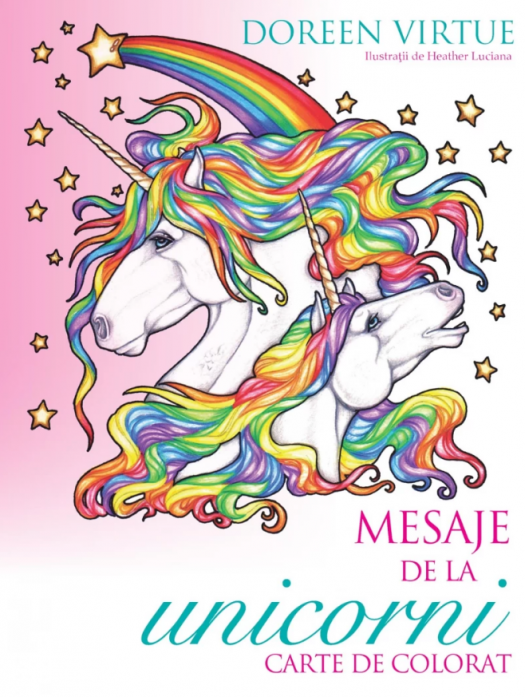 Mesaje de la unicorni. Carte de colorat (LIVRARE 15 ZILE) 