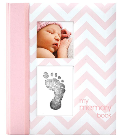 Caietul bebelusului cu amprenta cerneala, roz, Pearhead (LIVRARE 15 ZILE)