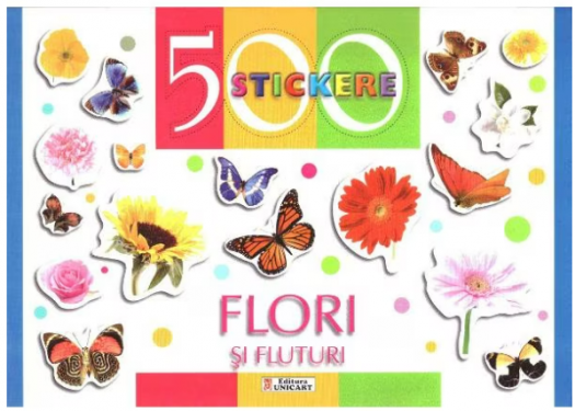 500 stickere - flori si fluturi (LIVRARE 15 ZILE)