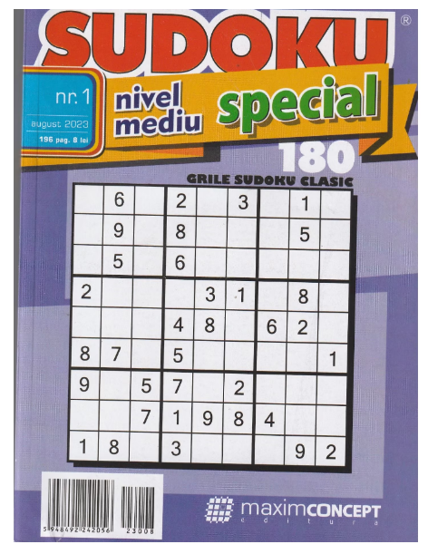 Sudoku nivel mediu special 1 (LIVRARE 15 ZILE)