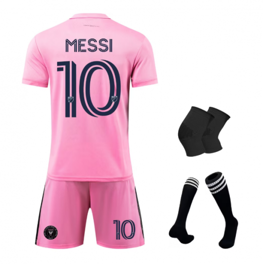 Echipament sportiv copii Miami Messi Jersey Tracksuit Set, 120-130 cm, Poliester, Roz (LIVRARE 15 ZILE)