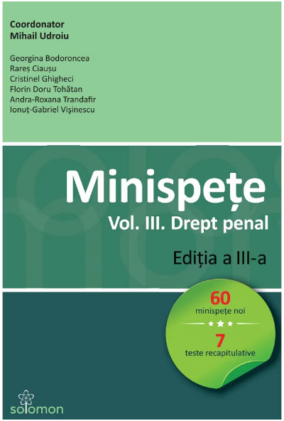 Minispete Vol.3. Drept Penal (LIVRARE 15 ZILE)