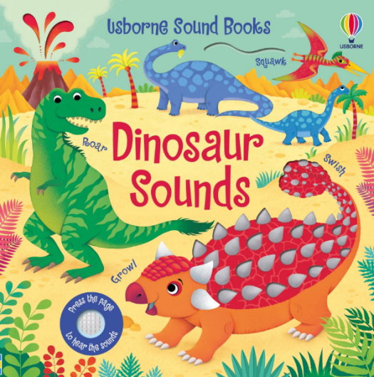 Carte muzicala "Dinosaur sounds", cu pagini cartonate (LIVRARE 15 ZILE)