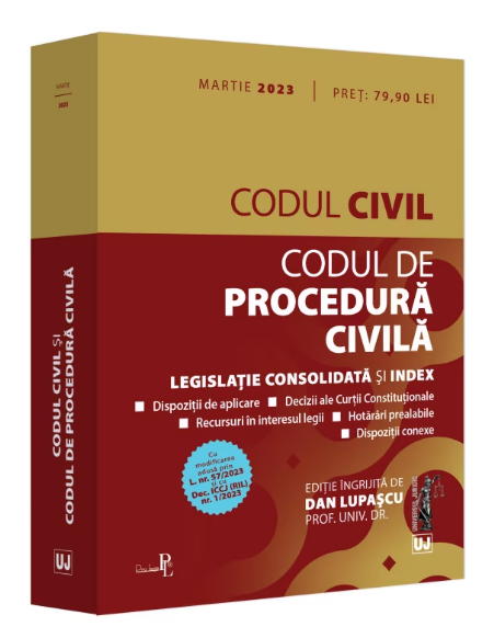 Codul civil si codul de procedura civila: martie 2023 (România) (LIVRARE: 7 ZILE)