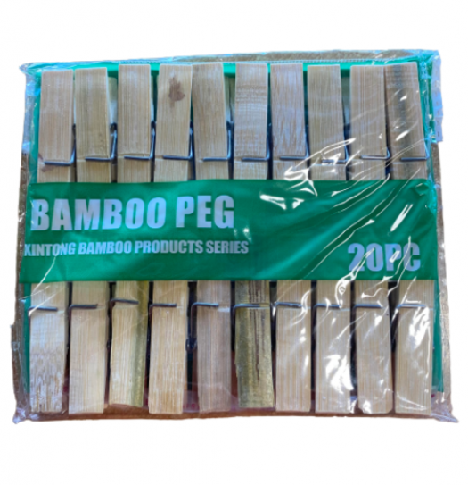 Set 20 clești rufe din bambus 6 cm (LIVRARE: 7 ZILE)